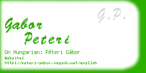 gabor peteri business card