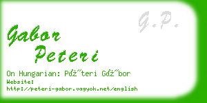 gabor peteri business card